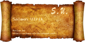 Salmen Ulrik névjegykártya